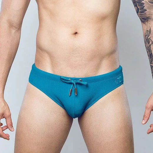 2eros Railroad swim brief teal