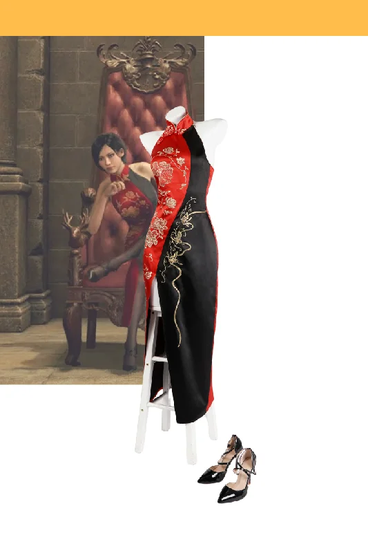 Ada Wong Bicolor Qipao Dress Resident Evil 4 Remake Cosplay Costume