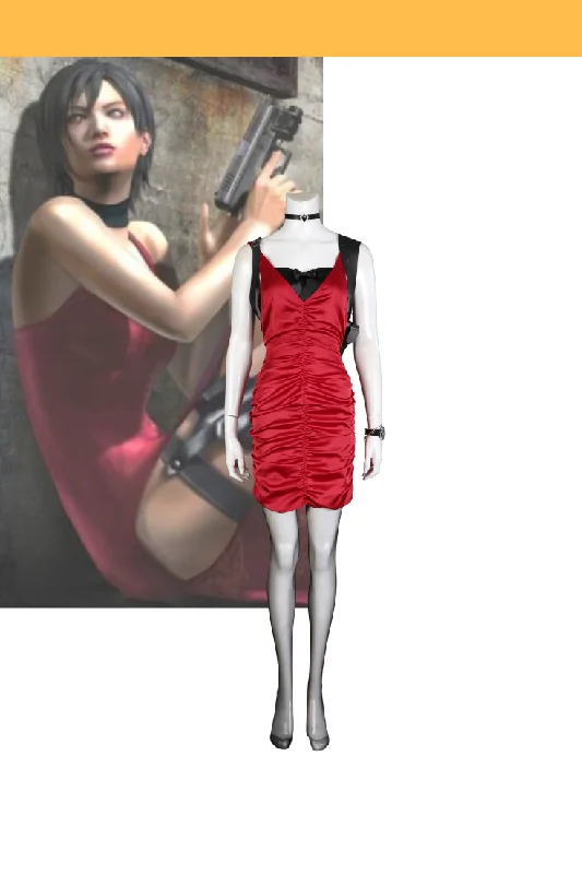 Ada Wong Red Dress Resident Evil 4 Remake Cosplay Costume