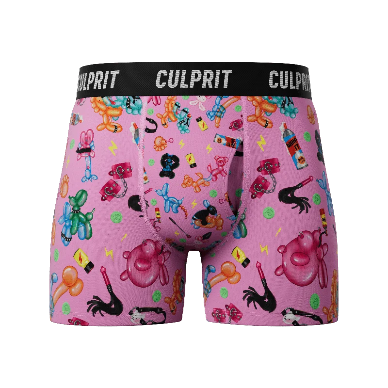 Pink Balloon Animals 😻 Boxer Briefs w/ fly