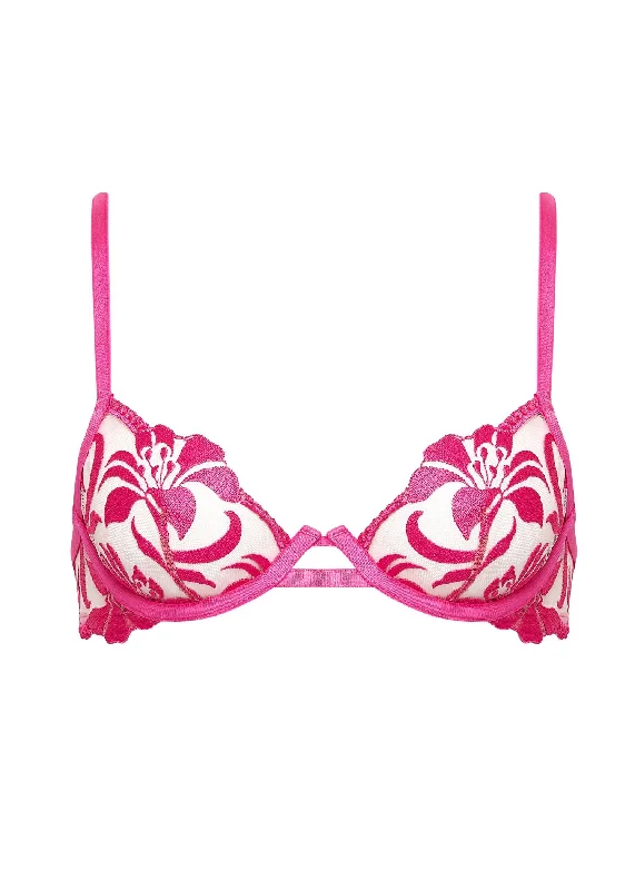 Leonora Wired Bra (Fuchsia Pink/Sheer)