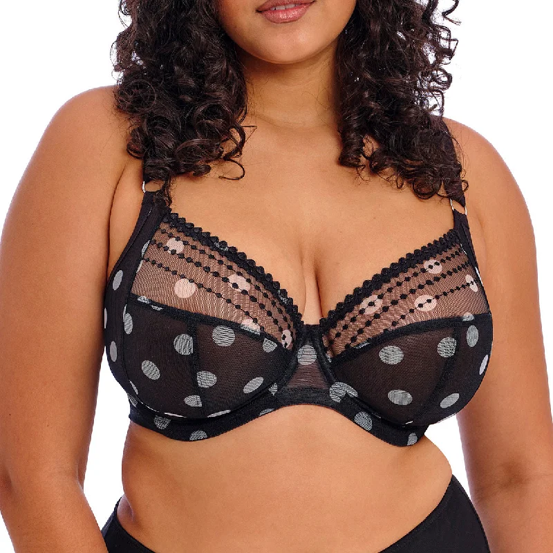 Elomi Matilda Underwire Plunge Bra - Black Dot