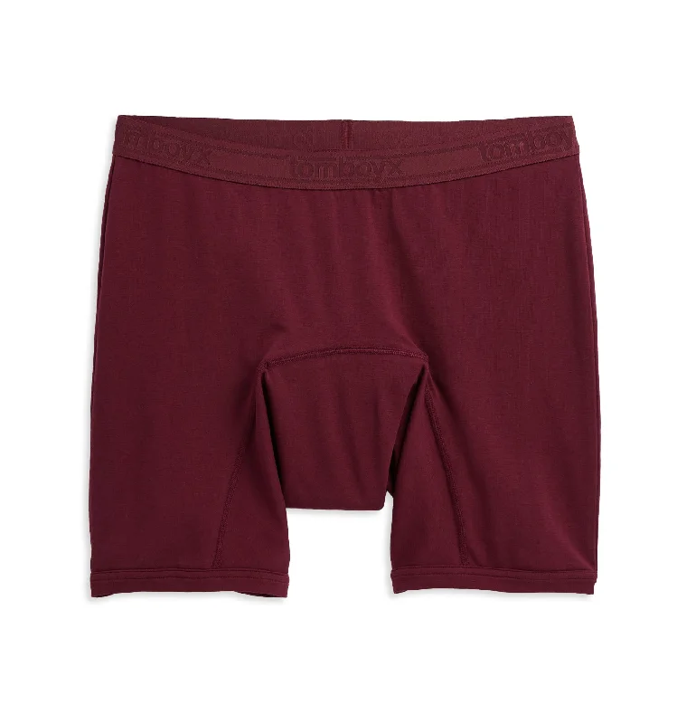 First Line Period 9" Boxer Briefs - Black Cherry