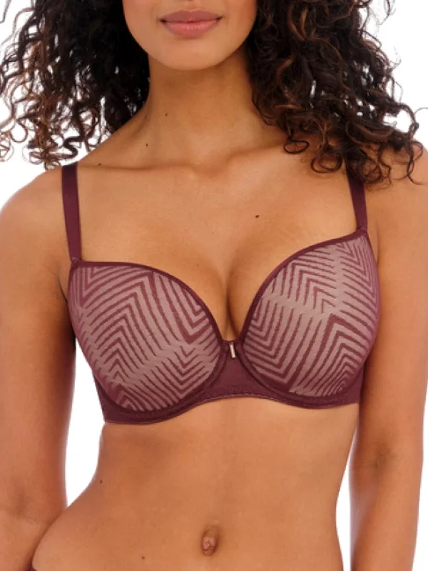 Tailored Plunge T-Shirt Bra - Dark Cherry