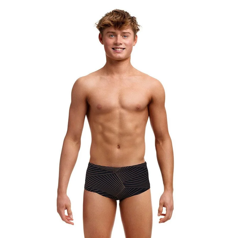 Funky Trunks Boy's Sidewinder Trunks | Gold Weaver