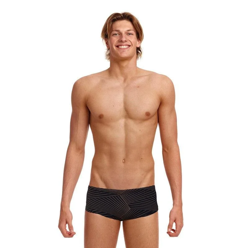 Funky Trunks Mens Sidewinder Trunks |Gold Weaver