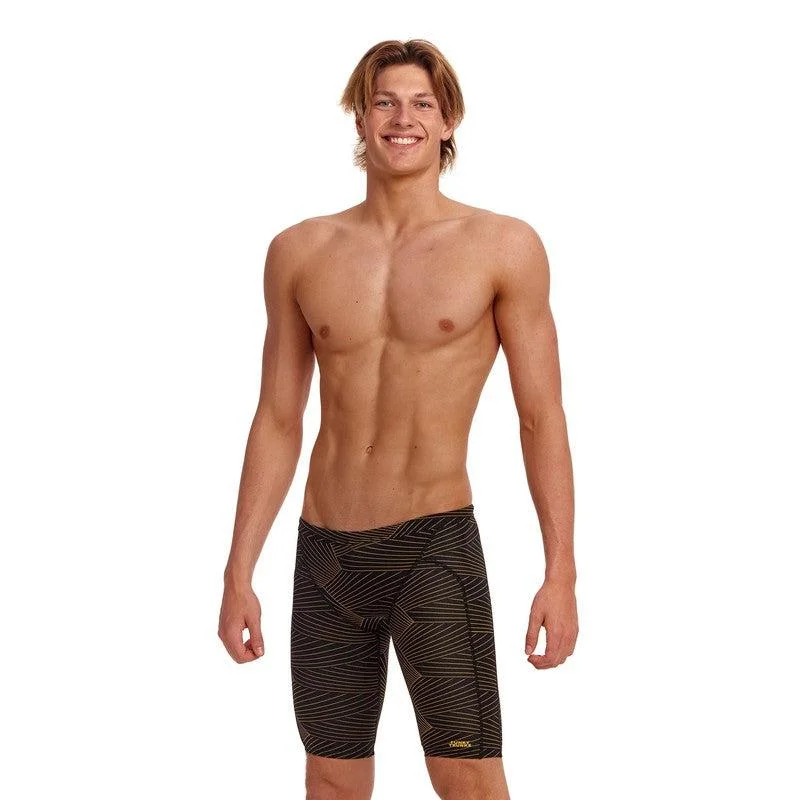 Funky Trunks Mens Training Jammers | Gold Weaver