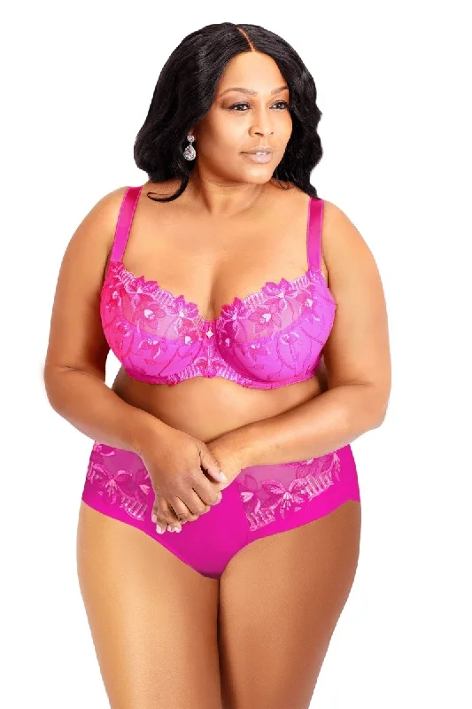 PINK LACE BRA SHARON UNDERWIRE SEMI SOFT