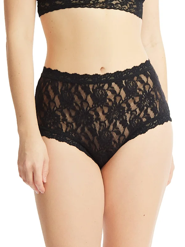 Signature Lace High Rise Boyshort Black