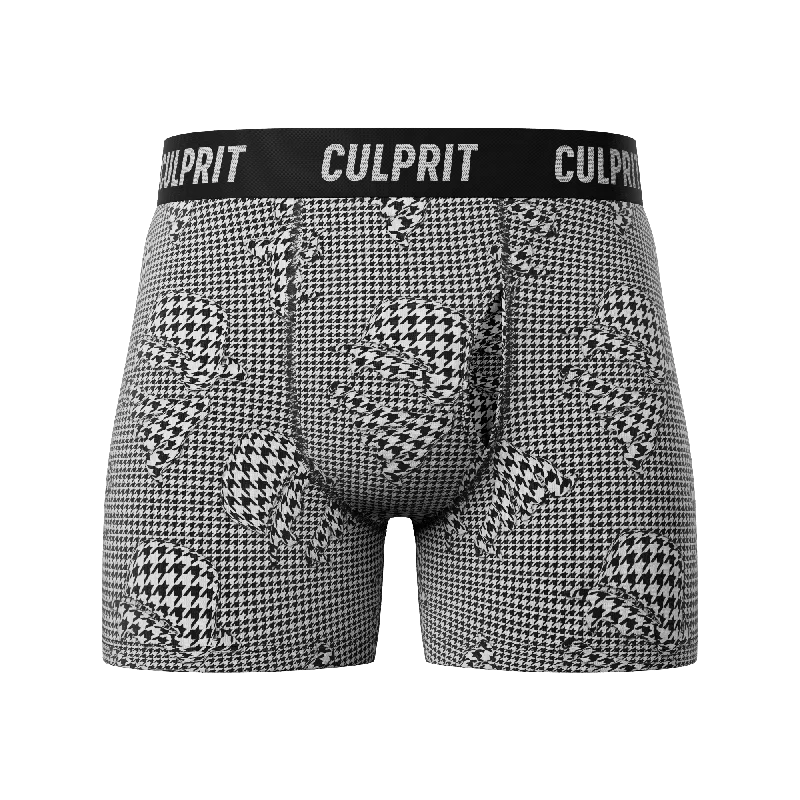 Houndstooth 3D 🐺 Boxer Briefs w' fly