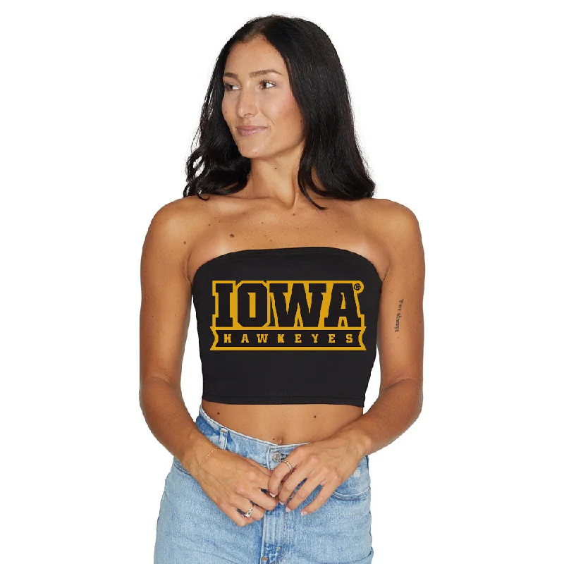 Iowa Hawkeyes Black Tube Top