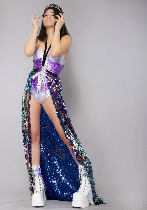 Water Opal Teardrop Sequin Harness Gypsy Skirt