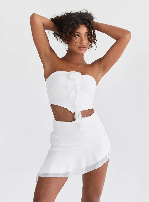 Lovell Ruffle Set White