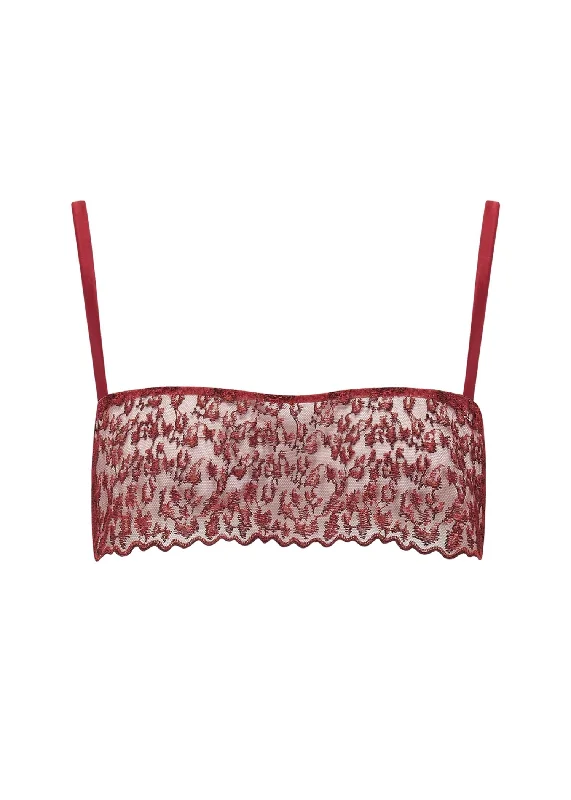 Lola Bandeau Bra (Red Leopard)