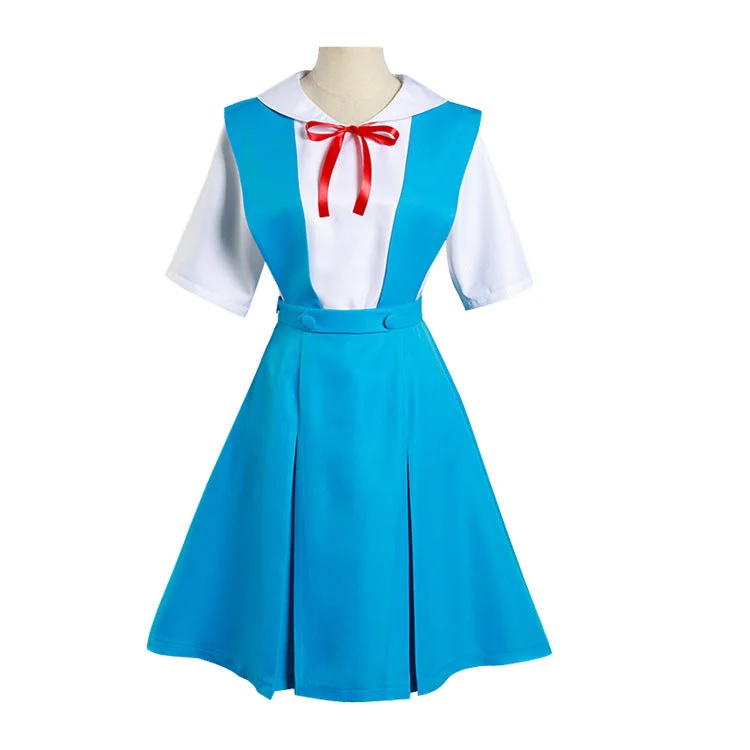 Rulercosplay Anime Neon Genesis Evangelion Ayanami Rei, Asuka Langley Soryu Student uniform Cosplay Costume