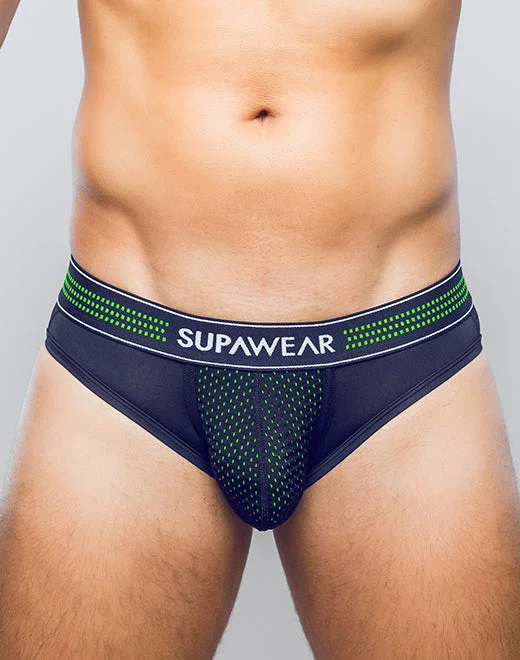 Neon Mesh Brief Underwear - Neon Green