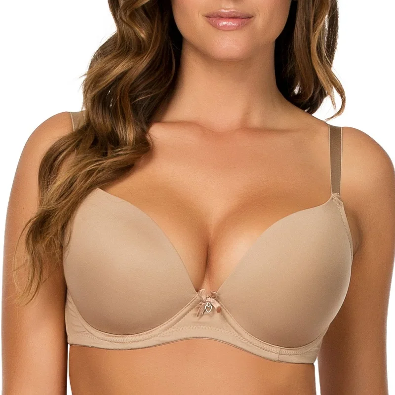 Jeanie Molded Plunge Bra European Nude- P4801