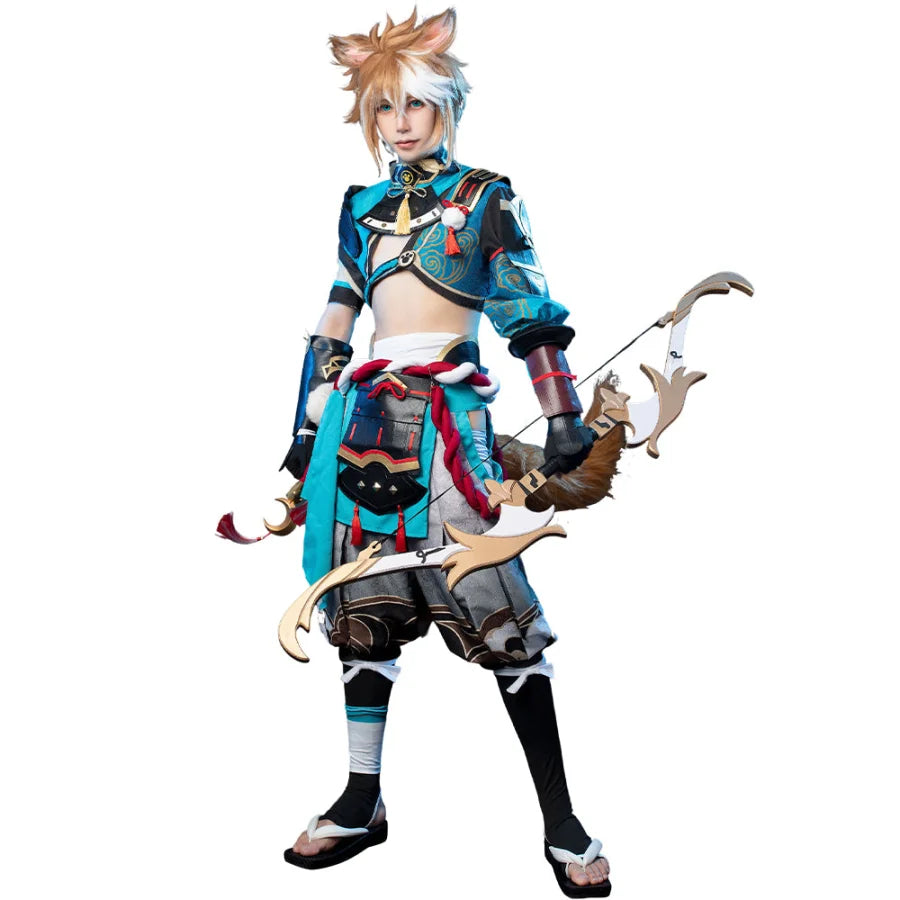 【READY TO SHIP】Game Genshin Impact Gorou Cosplay Costume Jacquard Version C00668