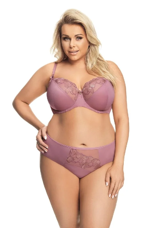 PINK UNLINED LACE BRA LILLIAN UNDERWIRE SOFT