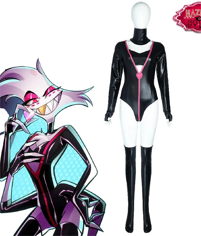 Rulercosplay Hazbin Hotel Angel Dust Uniform Suit Cosplay Costume With Accessories