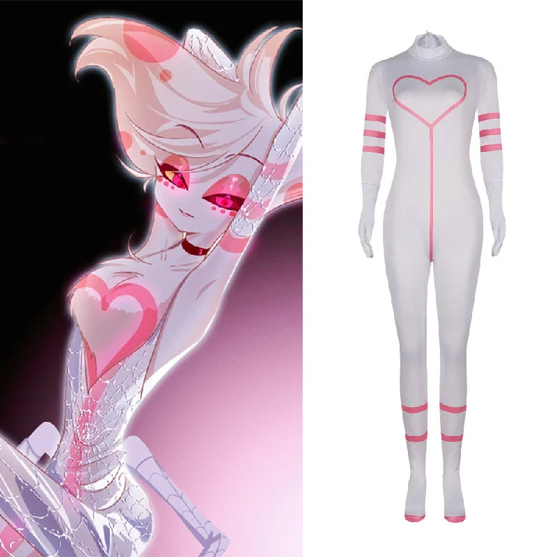 Rulercosplay Hazbin Hotel Angel Dust Uniform Suit Cosplay Costume With Accessories