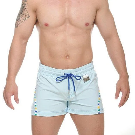 STUD Zeke 4" swim beach short light blue