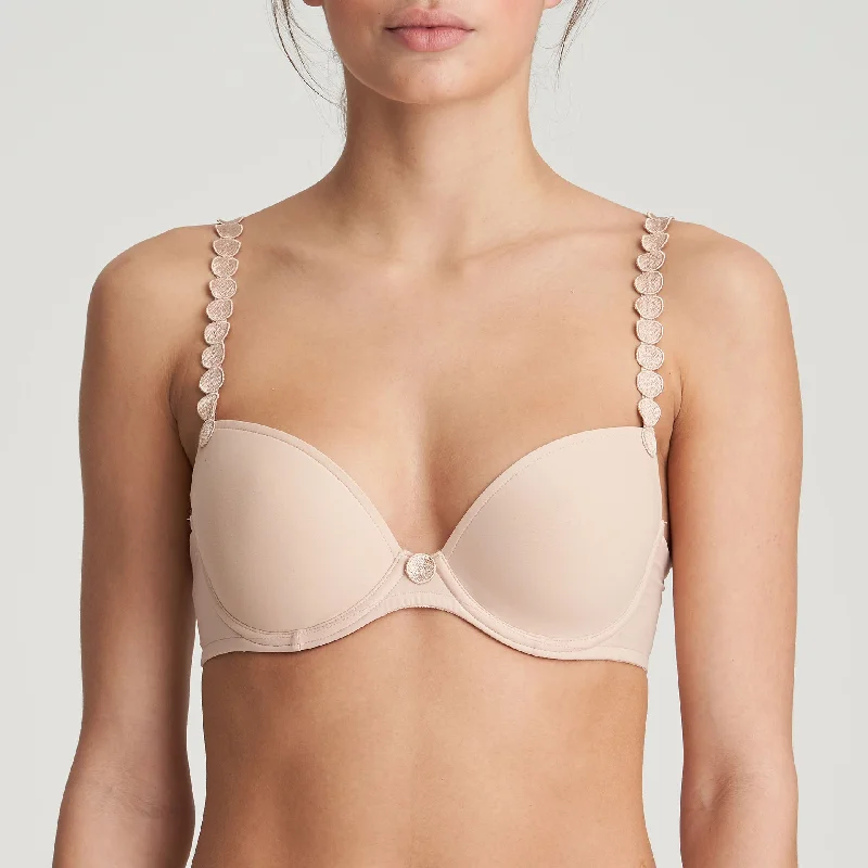 Tom Caffe Latte Padded Plunge Bra