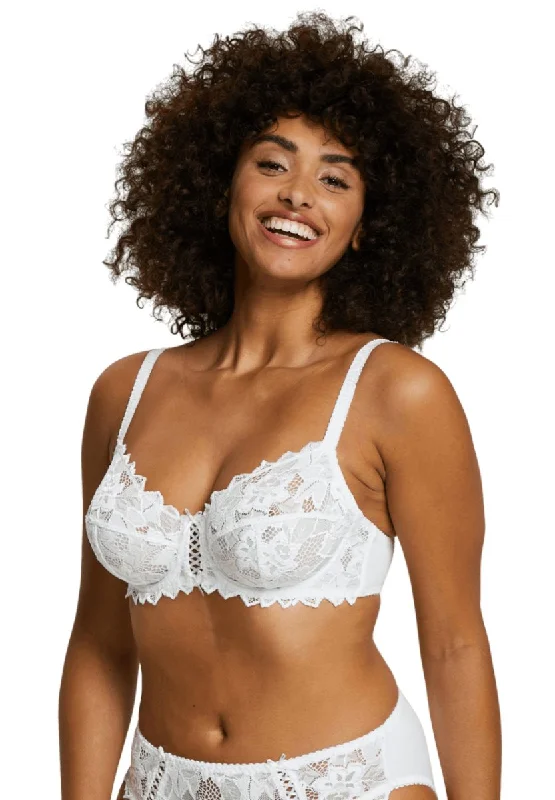 WHITE UNLINED LACE BRA ARUM UNDERWIRE SOFT