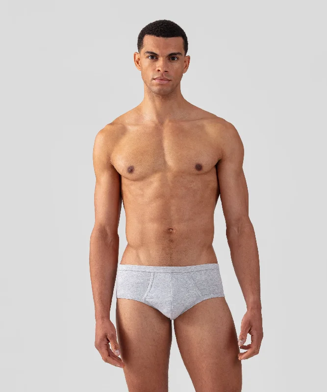 Y-Front Briefs: Heather Grey