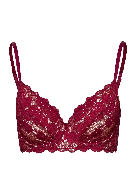 Anais Lace Underwire Bra | Deep Poppy 70904-2405