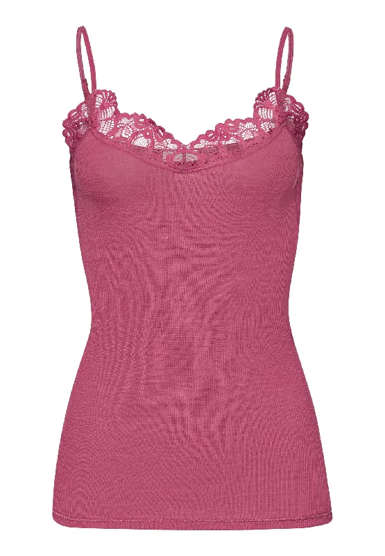 Woolen Lace Camisole | Rose Wine 70911-2414