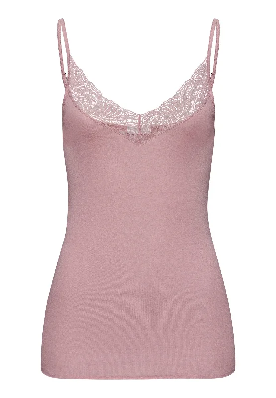 Cotton Delight Lace-Trim Cotton Camisole| Woodrose 71836-2312