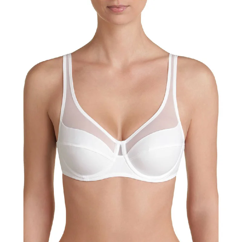 Dim Generous Full Cup Wireless Bra In White