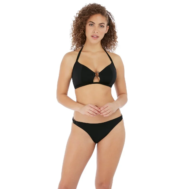 Coco Wave Non Wired Triangle Bikini Swim Top Black- AS7002