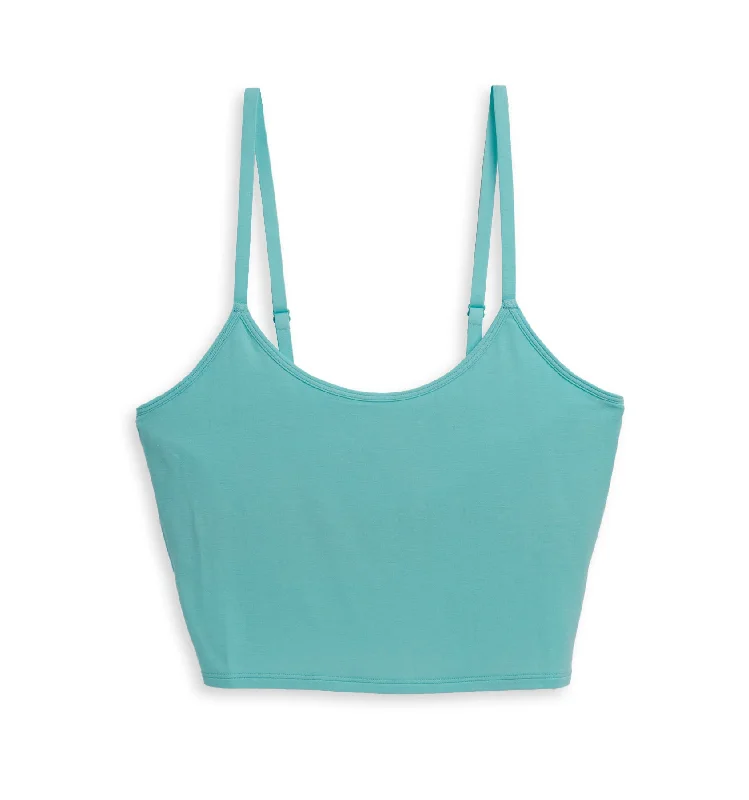 Longline Bra Top - Tencel Modal Aruba Blue