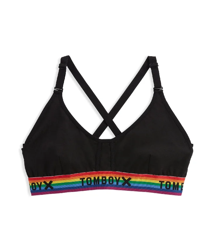 Prism Scoop Bralette - Black Rainbow