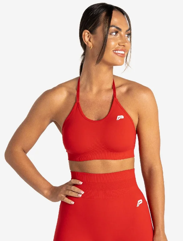 Scrunch Seamless Sports Bra - Candy Red