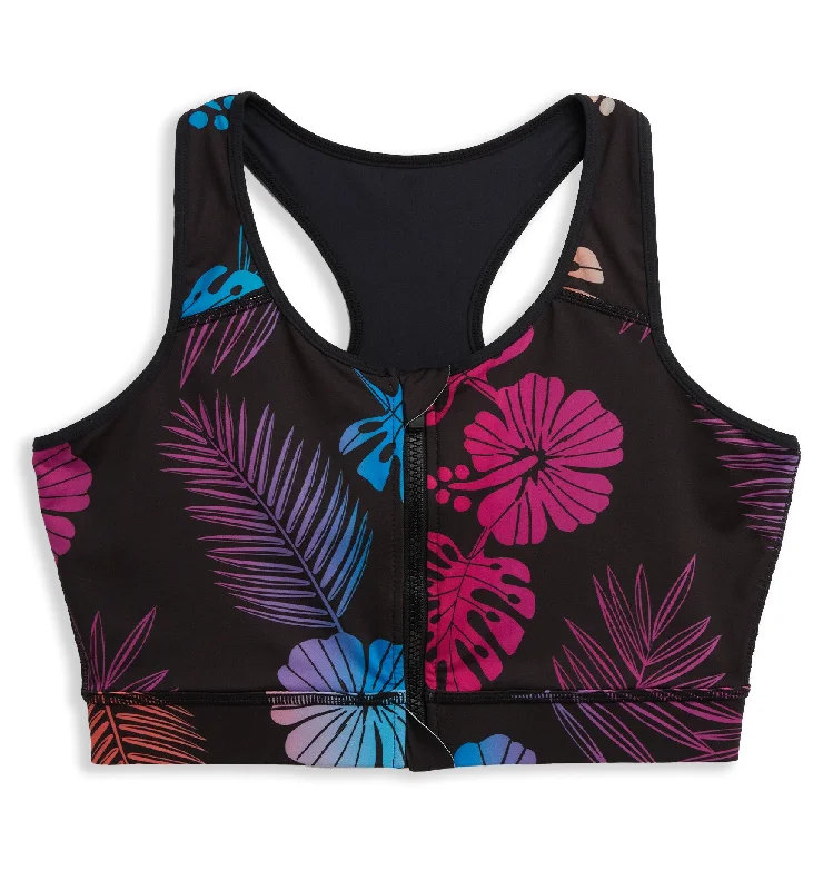 Swim Racerback Zip Compression Top - Tropadelic