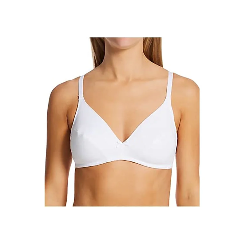 Women's White Cotton Wire Free Bra 2-Pack 96255